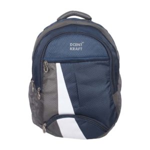 Waterproof Casual Laptop Blue & Grey Backpack For UNISEX