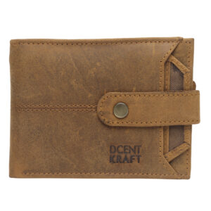 Genuine Leather Men's Wallet, RFID Blocked Casual Premium Modern Khaki Brown Leather Wallet For Boys