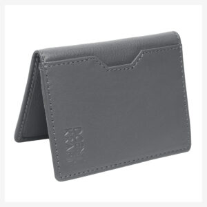 Genuine Leather RFID Blocked Slim Formal Modern Grey Card Holder UNISEX