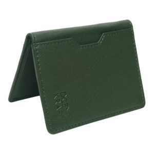 Genuine Leather RFID Blocked Slim Formal Modern Green Card Holder UNISEX