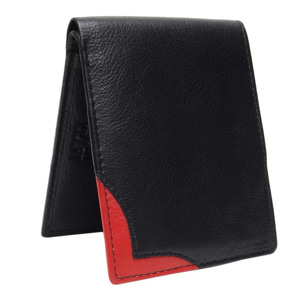 Genuine Leather RFID Blocked Casual Modern Black Color Leather Wallet For Men & Boys
