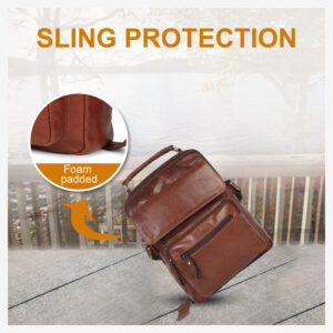 Stylish Original Leather Sling Cross Body Travel Office Business Messenger One Side Shoulder Bag for Men Women